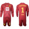 Conjunto (Camiseta+Pantalón Corto) Portero Manga Larga Borussia Dortmund Kobel 1 2022-23 Roja - Niño